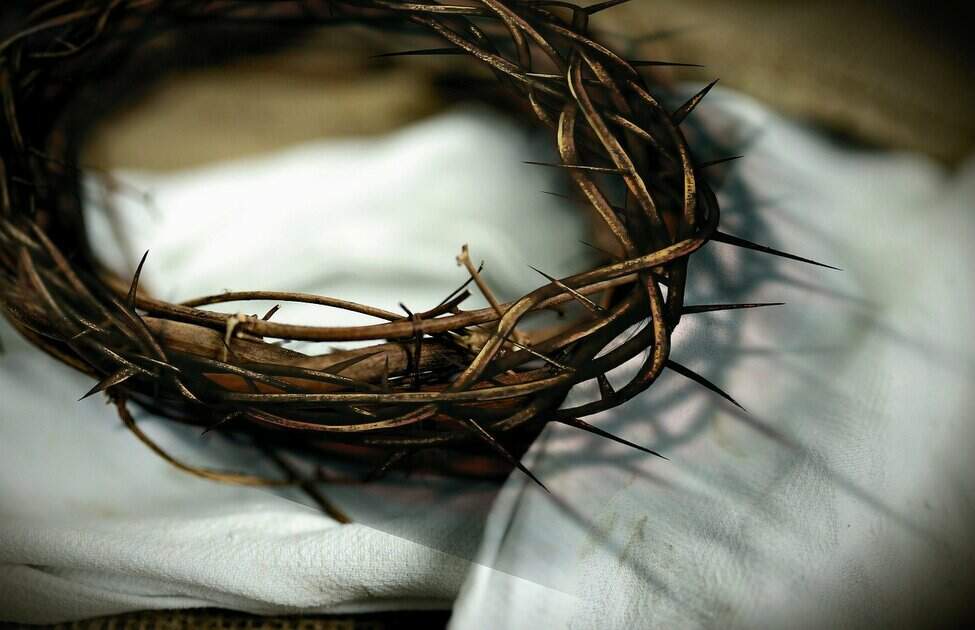 a crown of thorns to represent Christ's suffering